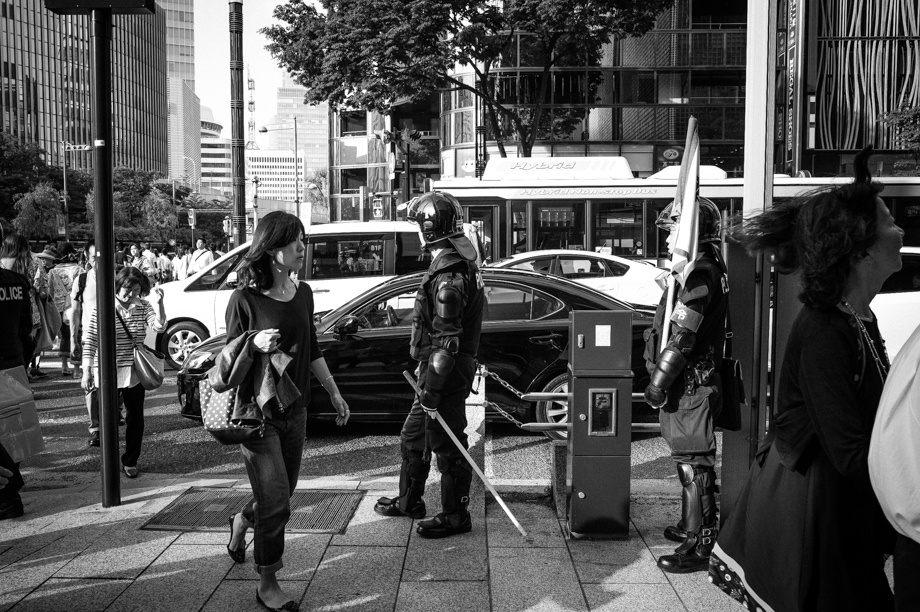 Tokyo Riot Police in Ginza