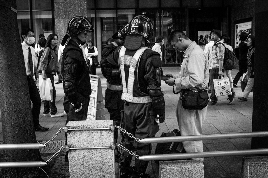 Tokyo Riot Police in Ginza