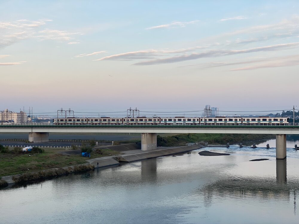 Train Over Tamagawa River