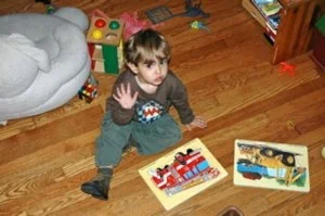 Pre-schooler in action