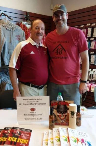 Dr. Emmet C. (Tom) Thompson II serves as Brand Ambassador for Evil Cowboy Hot Sauce. Pictured (L to R): Tom Thompson and Kurt Riddlesperger. (RDT Photography photo)