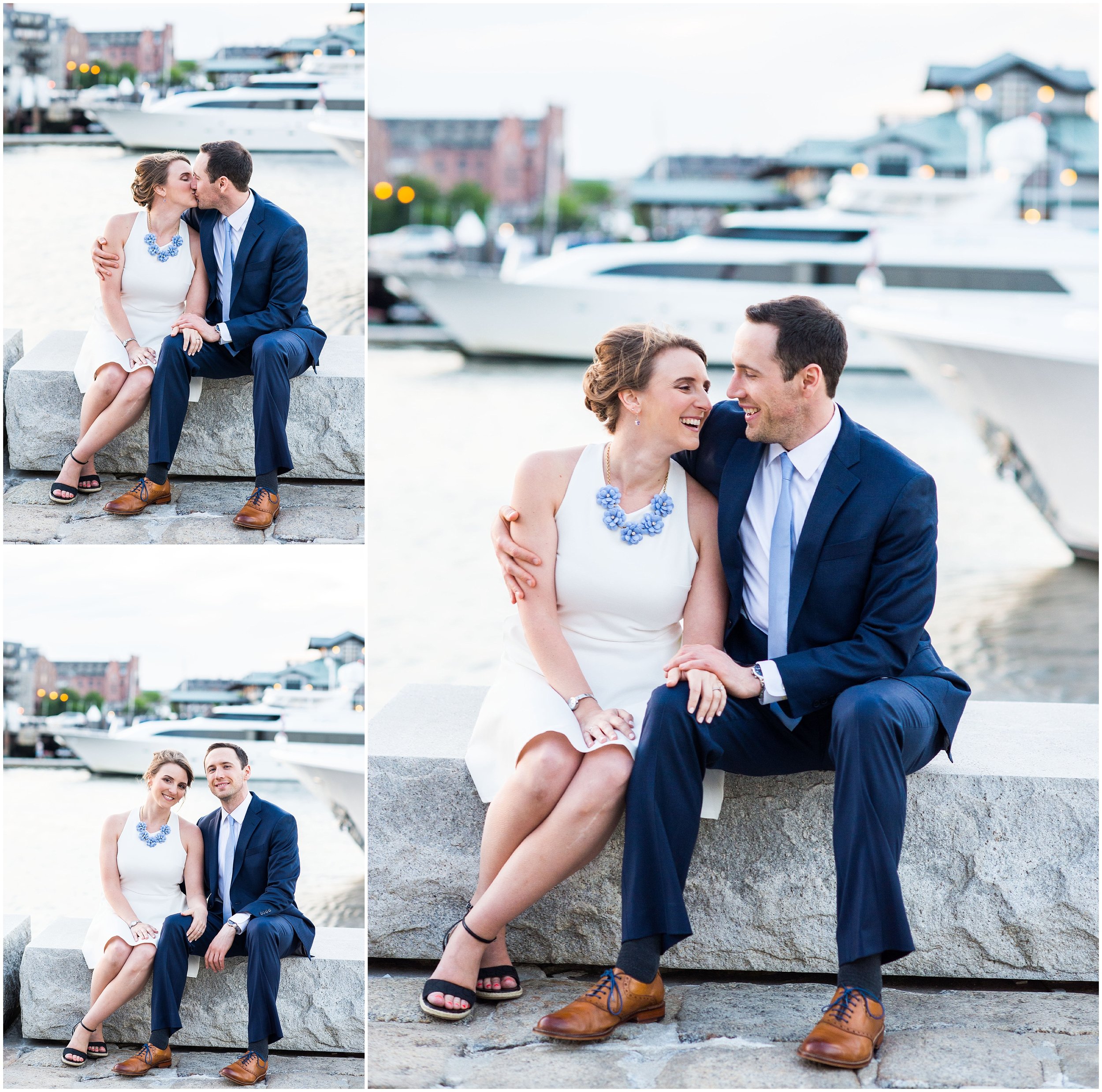 Boston Harbor Engagement Photos
