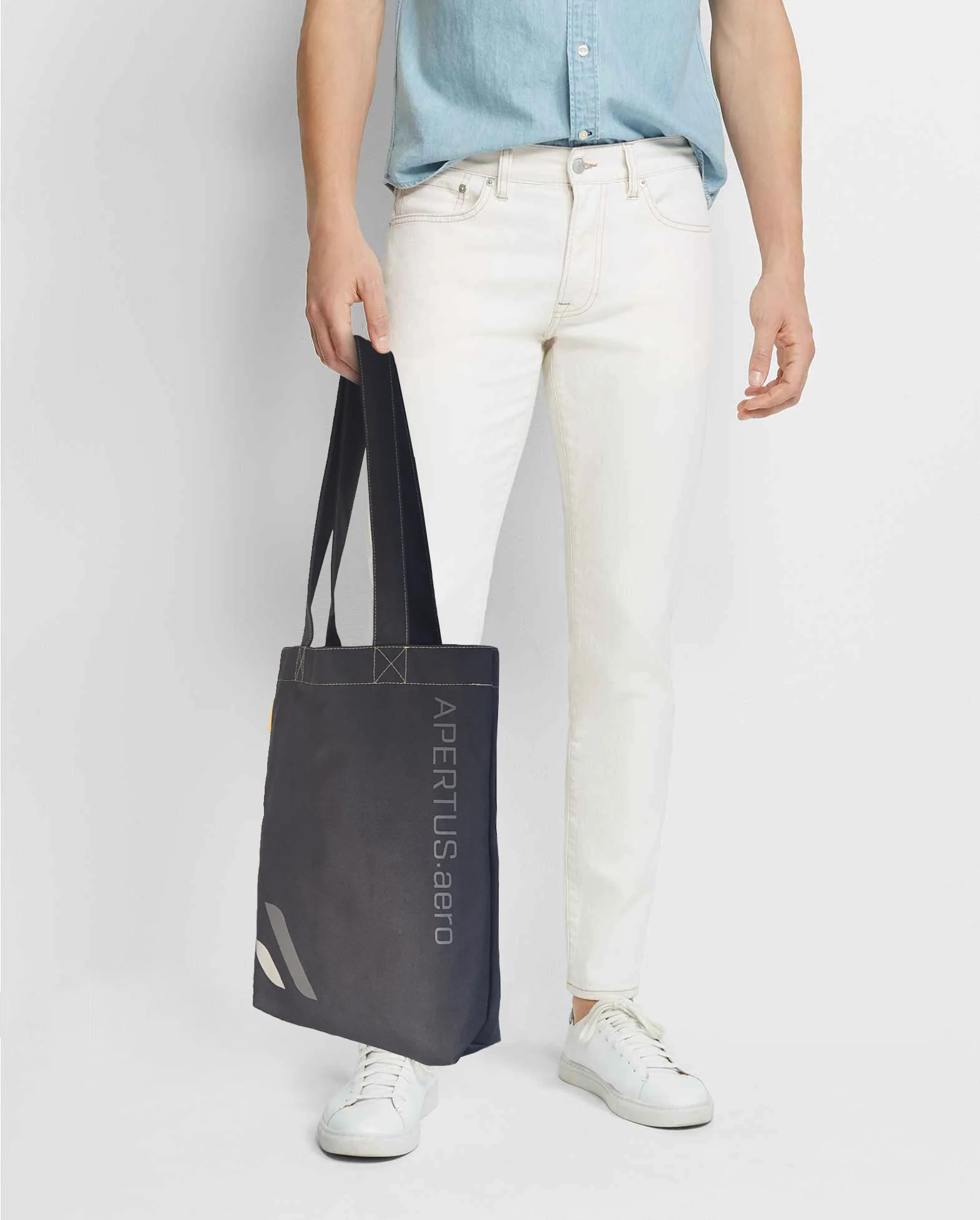 AP Tote Bag on male1.jpg