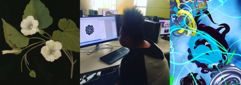Member of Best Buy Teen Tech Center Makes AR Flower Patch