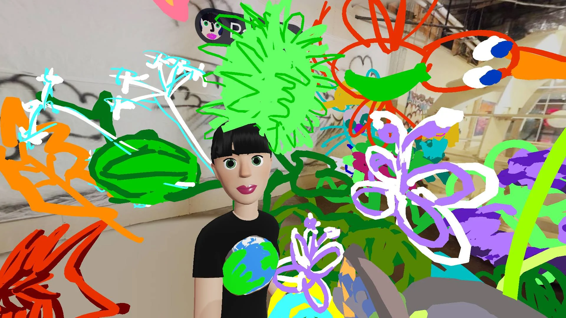 Me, happy in the VR Garden… I love drawing in Virtual Reality!