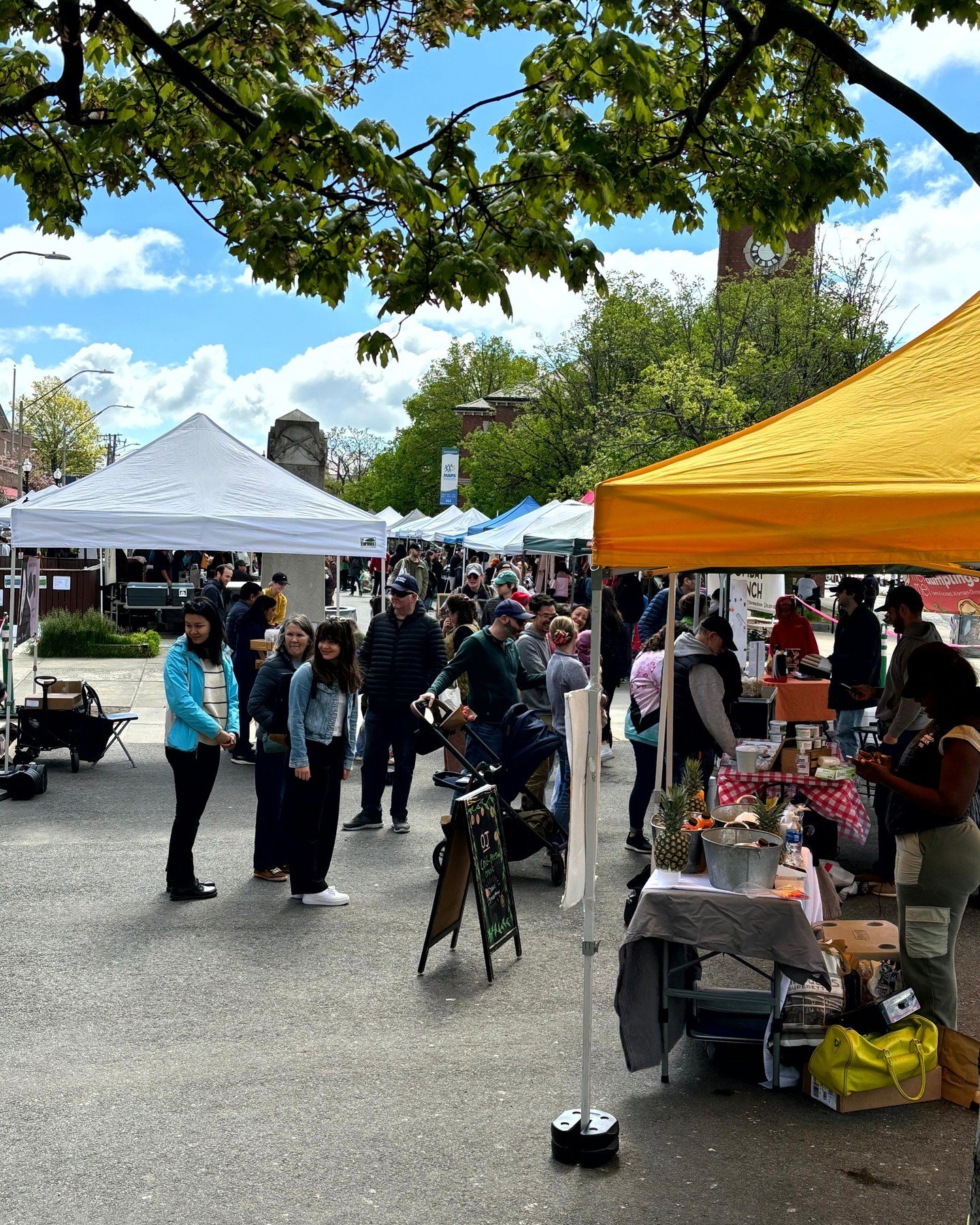 What a fantastic opening day! 👏👏👏

Thanks to all the #FarmersMarketFriends, volunteers, vendors, and music-makers who made the kick off to USFM's 20th season one for the books 🎊📚

Here's to a season of full bellies and full shopping bags! Can't 