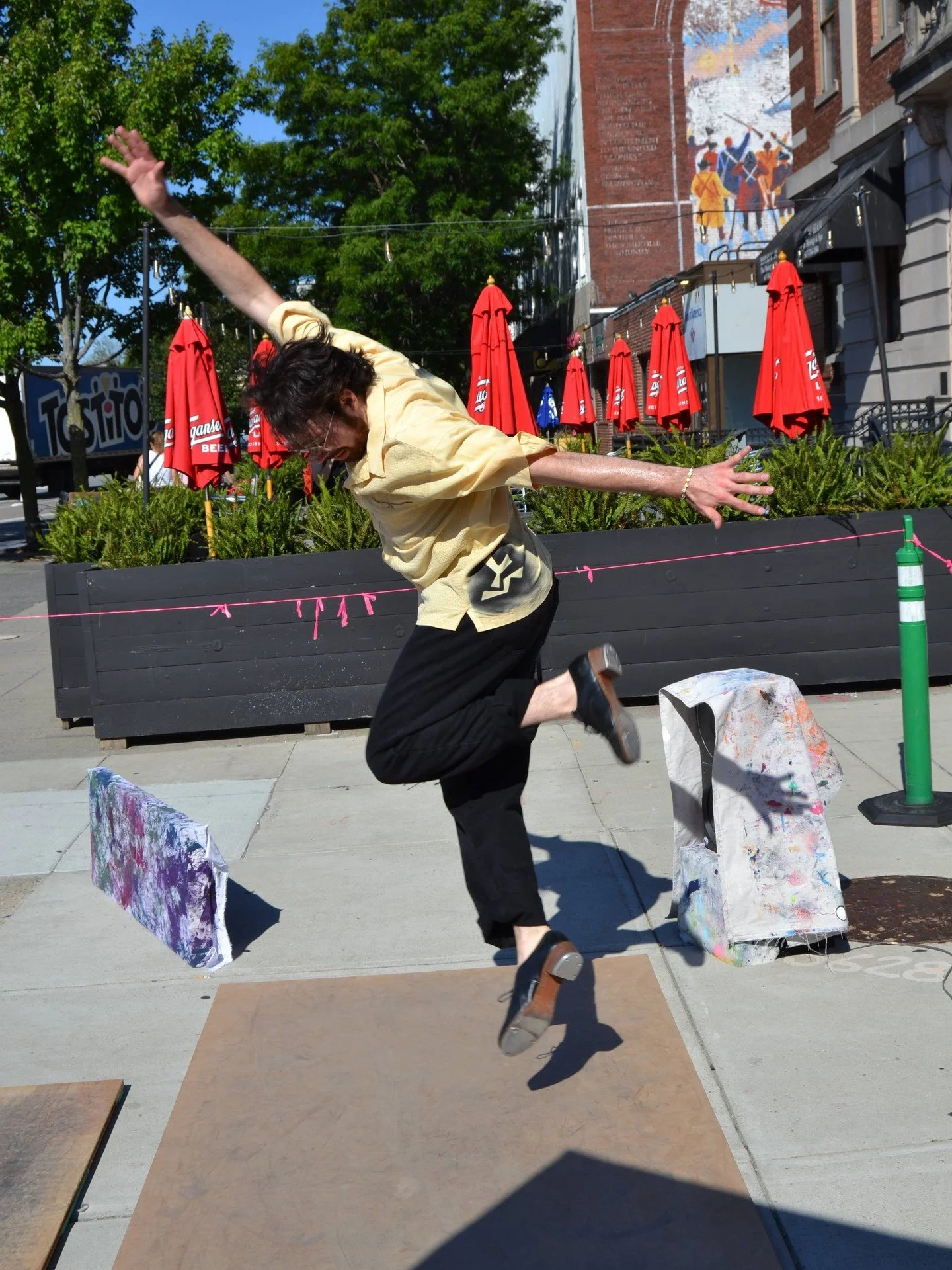 They're BACK!! 🕺

@_yellowshed, a tap dance company inclined to craft, returns to the market tomorrow for one more pop up before the season ends 👏🪩🎨

They&rsquo;ll be tap dancing all market long and selling original artwork created by tap dancing