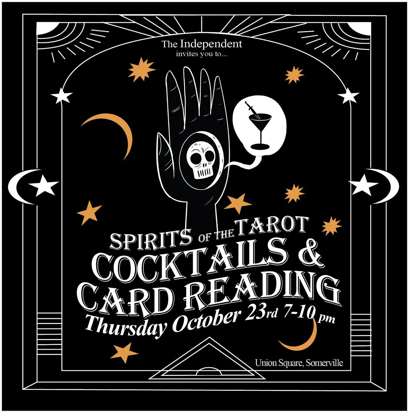 🎃 Halloween is hitting the Square in full force! 🎃 

Immerse yourself in spooky season with upcoming themed events! 👻🧟

🔮 TONIGHT 7-10pm: Connect with spirits while drinking spirits at @theindo's Cocktails &amp; Cards Reading
🎉 Friday, 10/24 6-