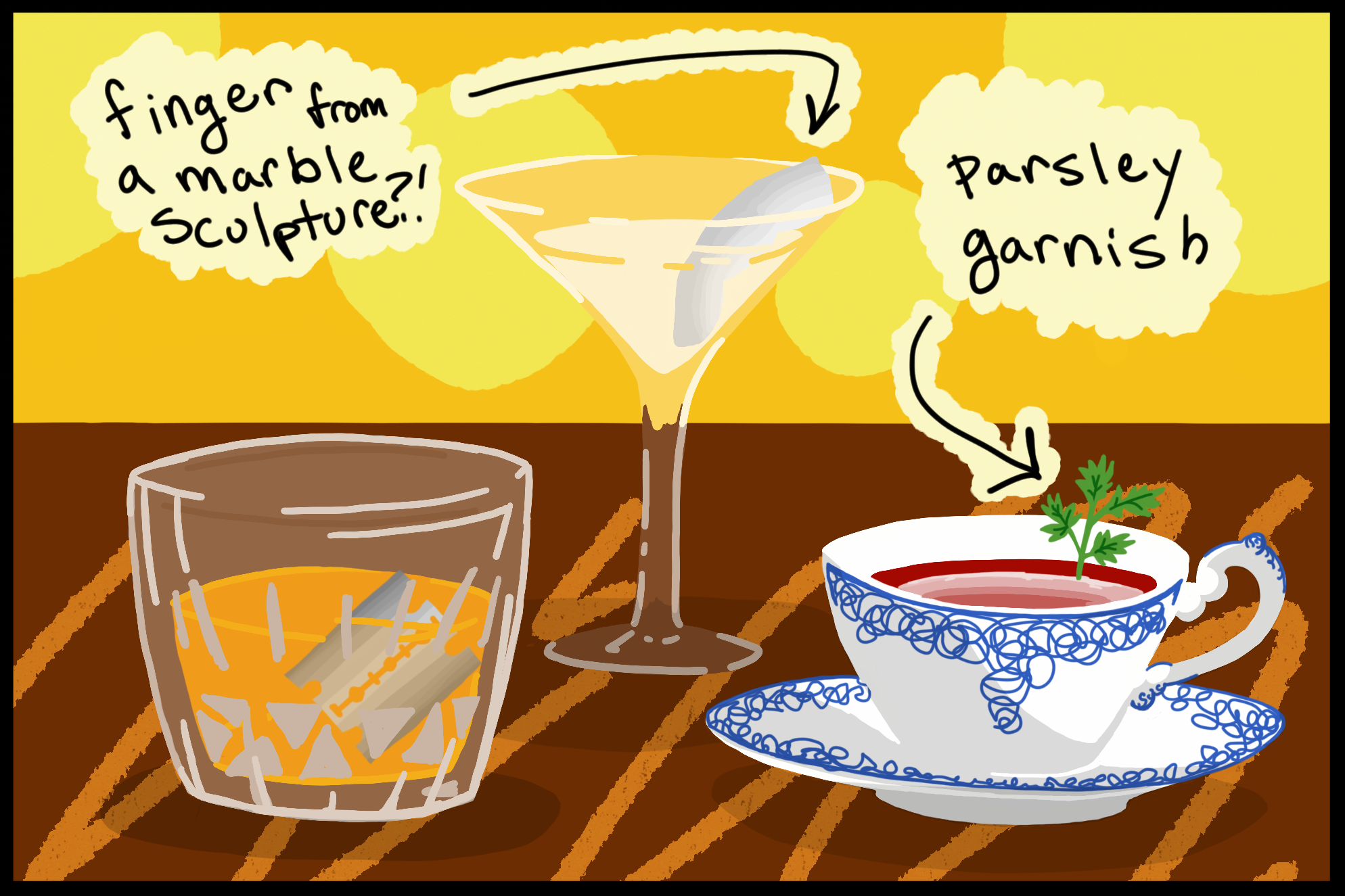 At least I got to practice drawing glass?