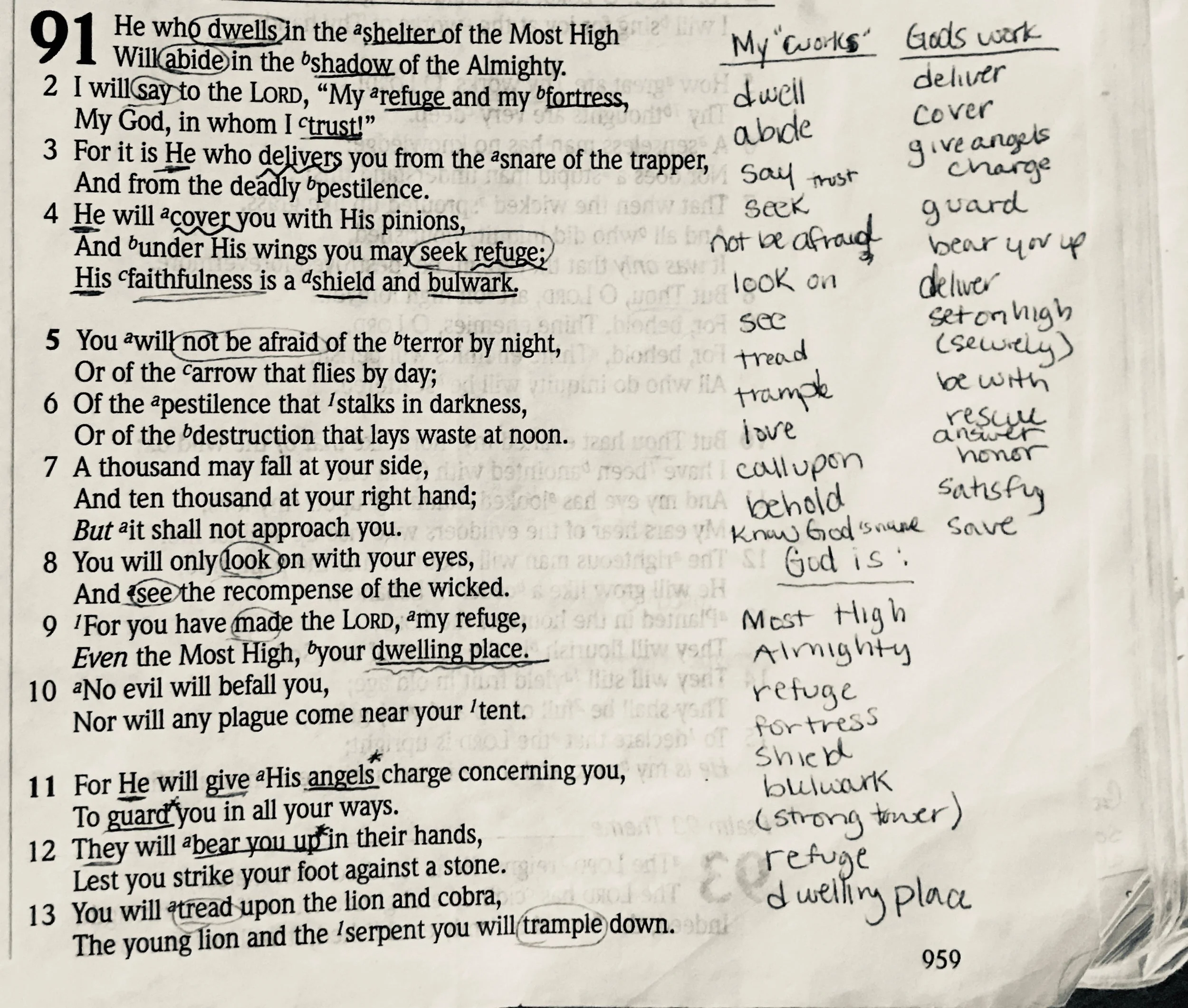 God's Verbs vs My Verbs