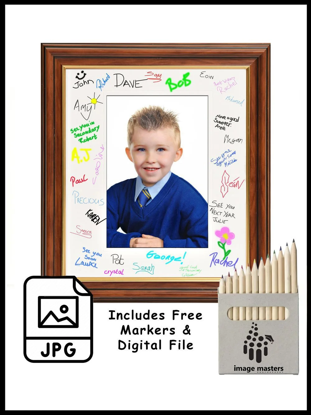 pencils for friends mount Brown Frame.jpg