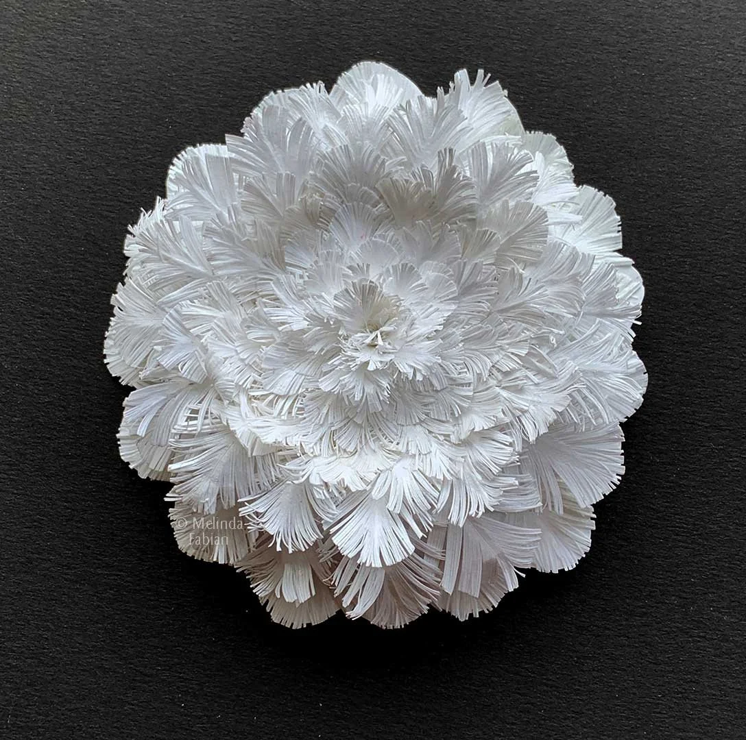 Contemporary Abstract Flower Art - All In White