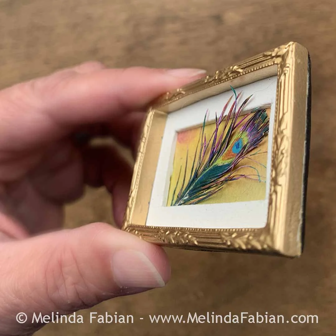 Mini Peacock Feather - Handmade by Melinda Fabian