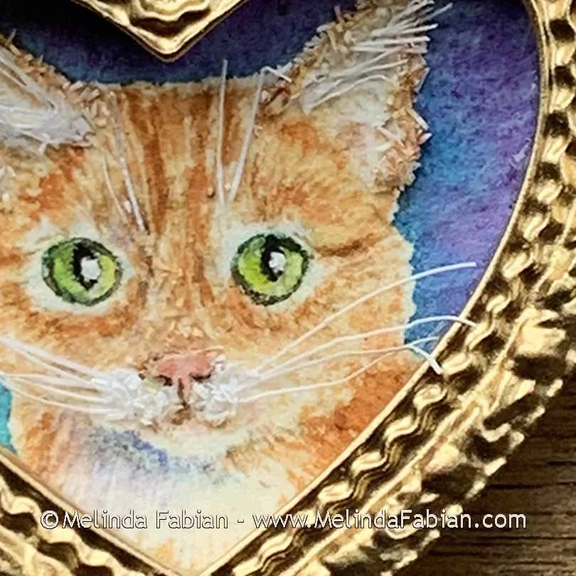close-up view of miniature cat illustration by Melinda Fabian
