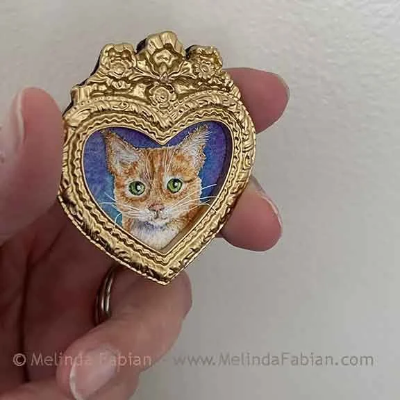 Mini cat painting - perfect for dollhouse