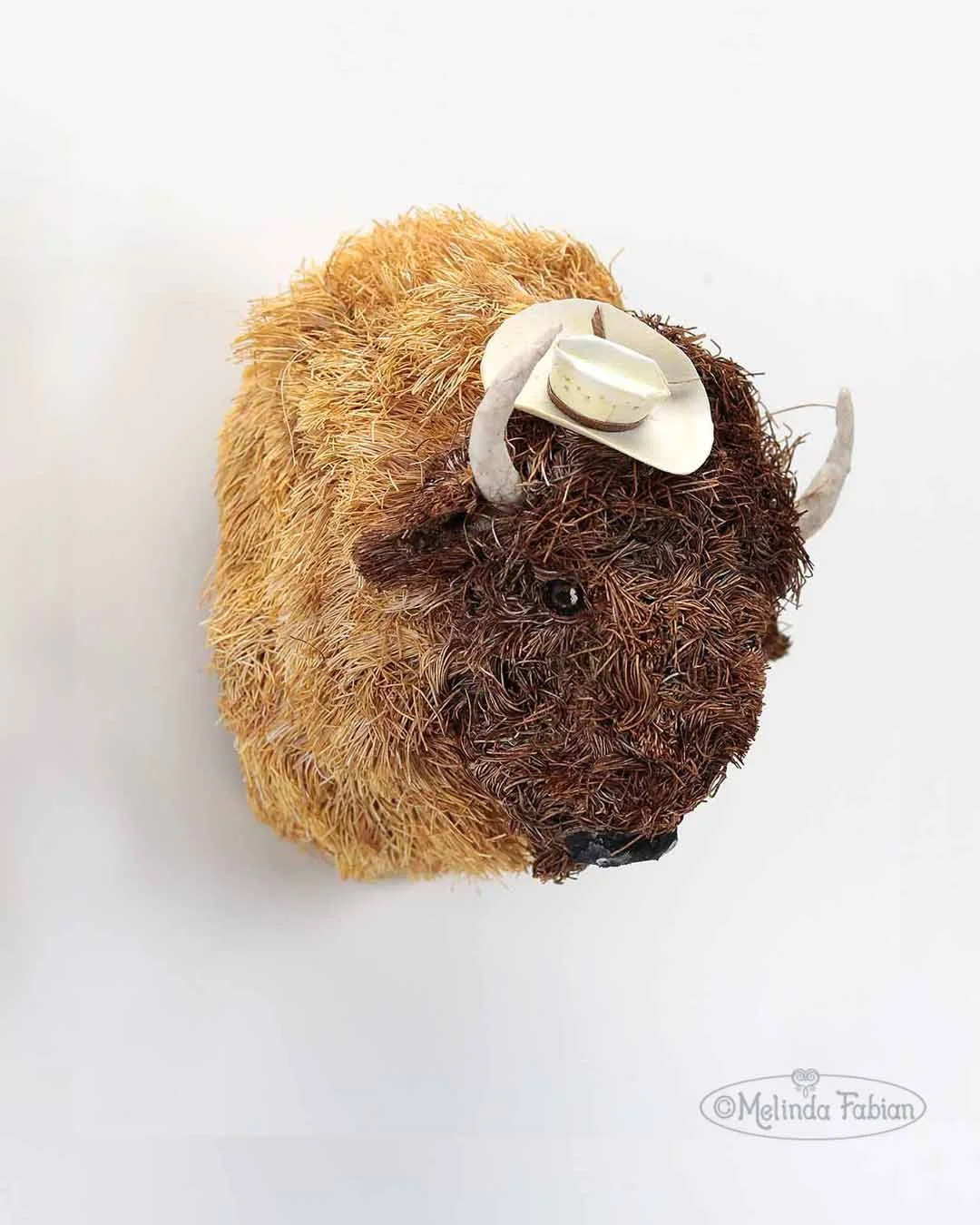 3D Paper Sculpted Bison titled “Giddy Up!” by Melinda Fabian