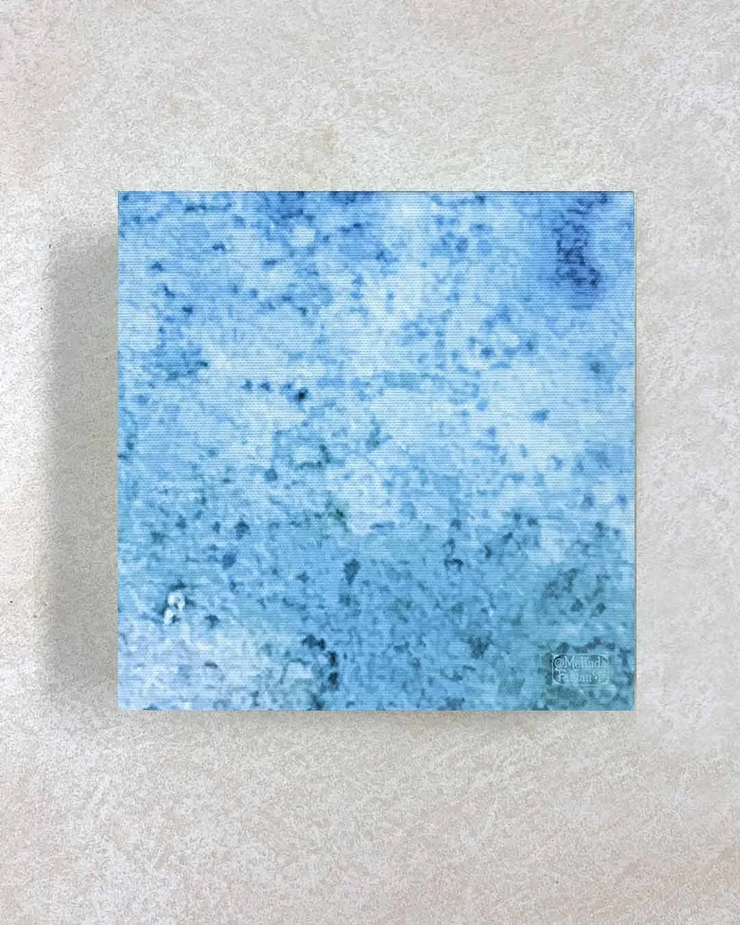 square blue abstract wall art
