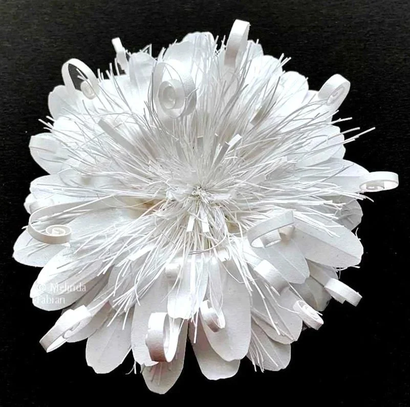 Front View showing Starburst Flower hand cut original wall art