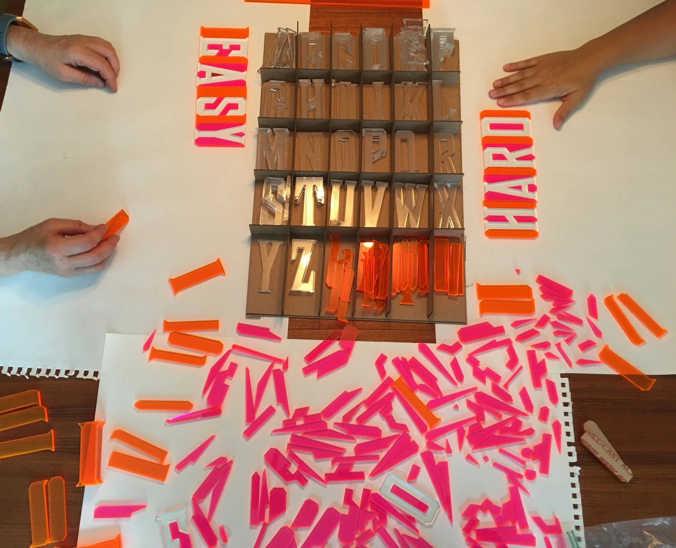 Testing the puzzle for usability, and any missing pieces. This version was commissioned by the library at MassArt