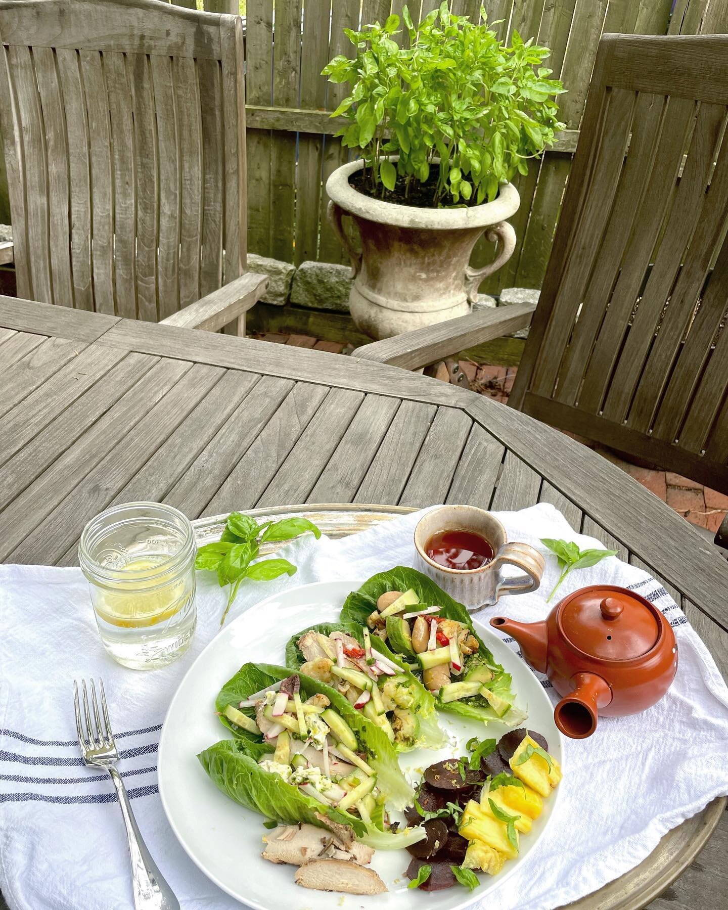 Lettuce taco about lunch, and this lush crop of basil&hellip;. #thingslisacooks