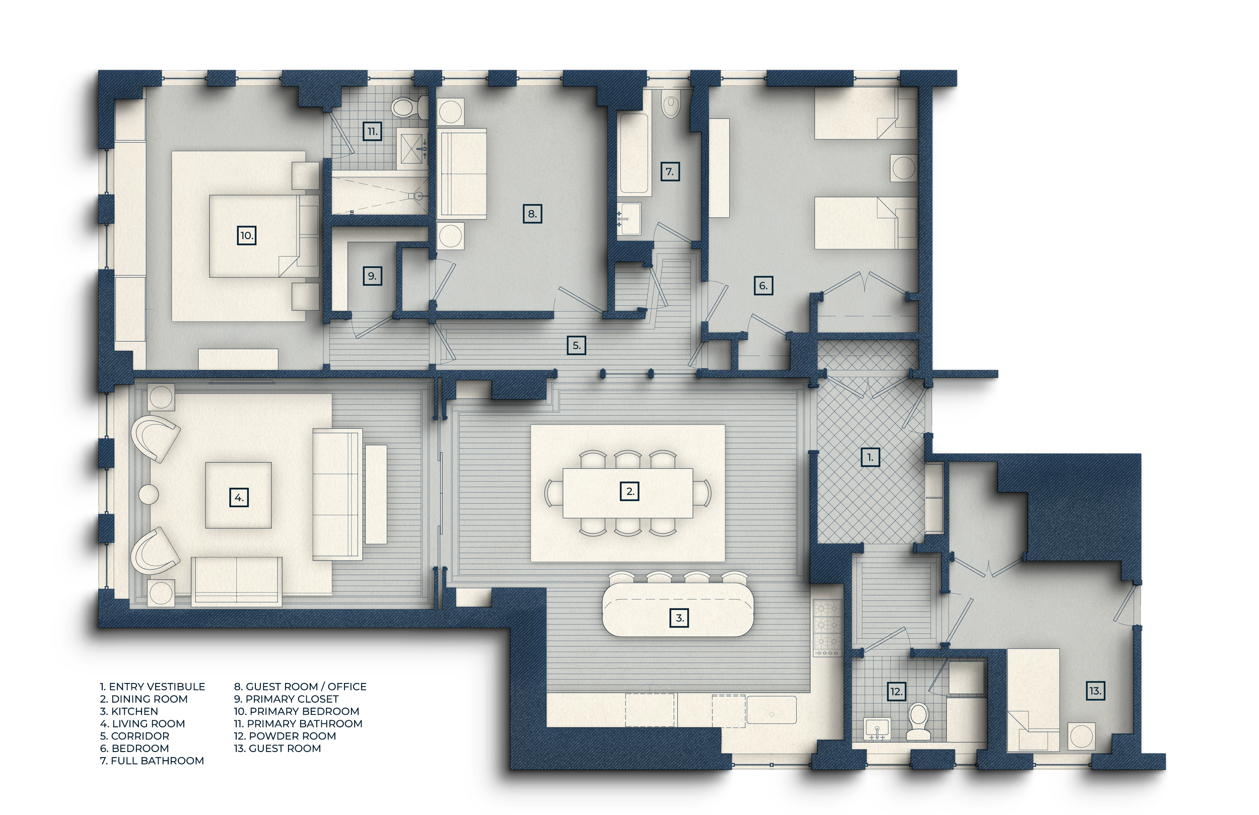 Pre war apartment renovation floor plan