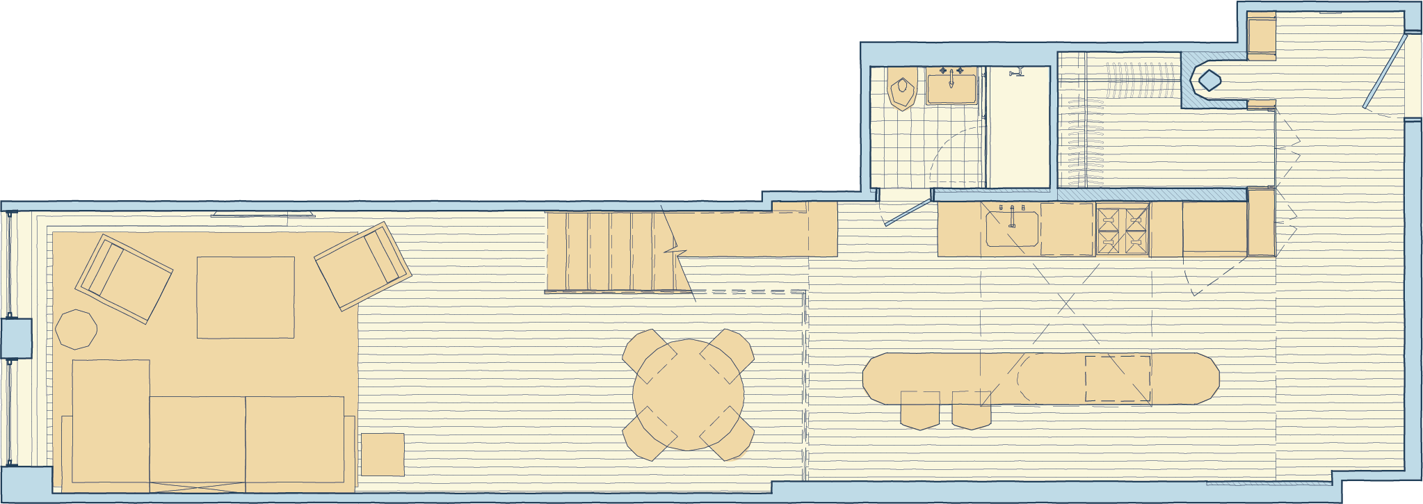 New York City Soho apartment floor plan