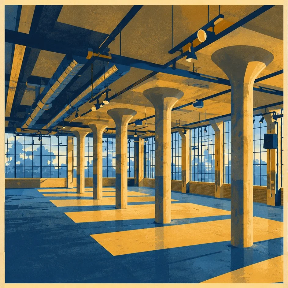 Adaptive reuse warehouse and sunlight