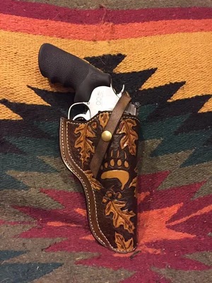 Safariland Model 10 Basketweave Leather Holster - S&W K-Frame 4