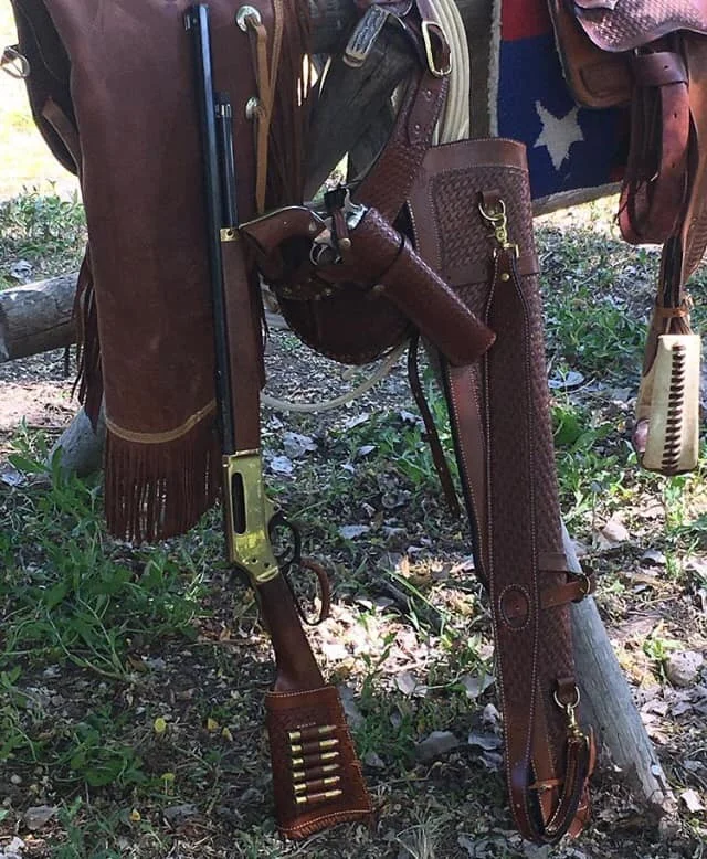 Rifle Scabbards On Horseback