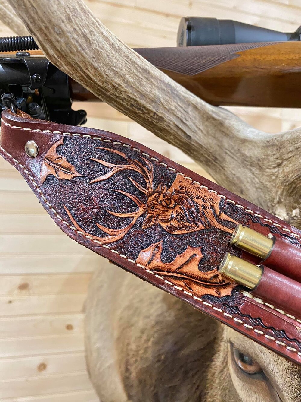 Custom Louis Vuitton rifle sling. - Oleo Leather Co.