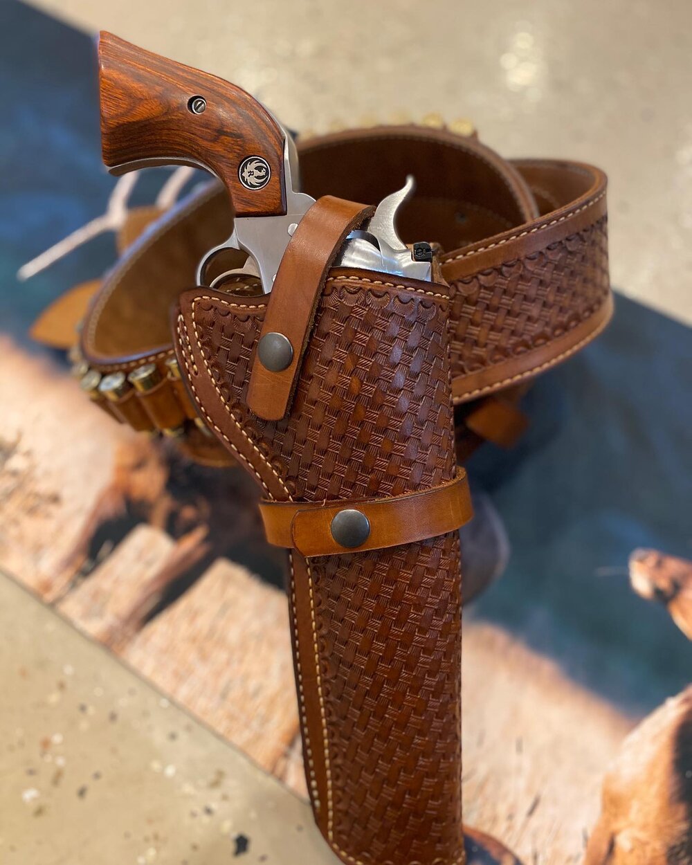 Leather Gun Belt Double Stitching - Gun Holsters, Rifle Slings and Knife  Sheathes 