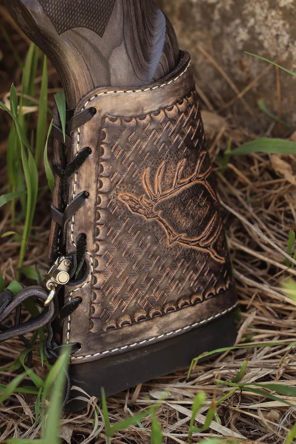 Belt / wrap - elk leather Bull Elk Mountain Scene Sling and Stock Wrap — Buffalo Brand  main image 2