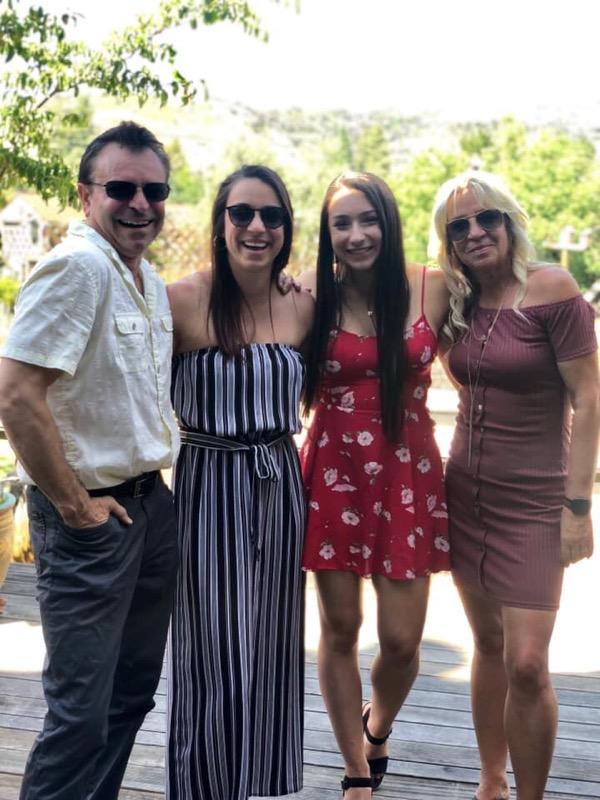 A true and very proud family man. Bogi Michovsky with his wife, Mimi, and daughters Yonni and Titi. Gymnastics is a way of life in this very close, loving, and talented family.