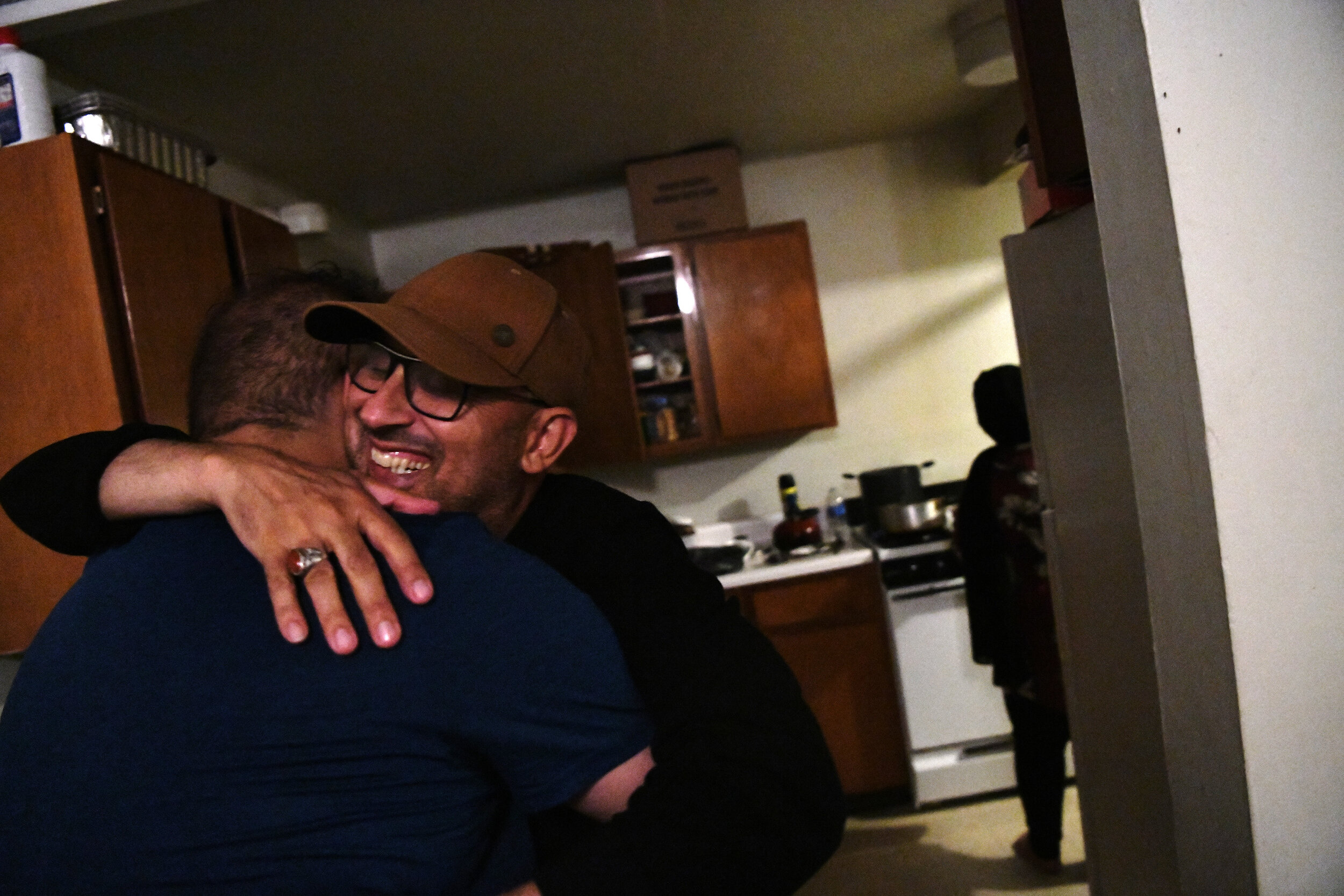  Mohamed Al Hraishawi, the families father, returns home from being away for four months in Iraq on Saturday, September 7, 2019 in Columbia, Mo.  