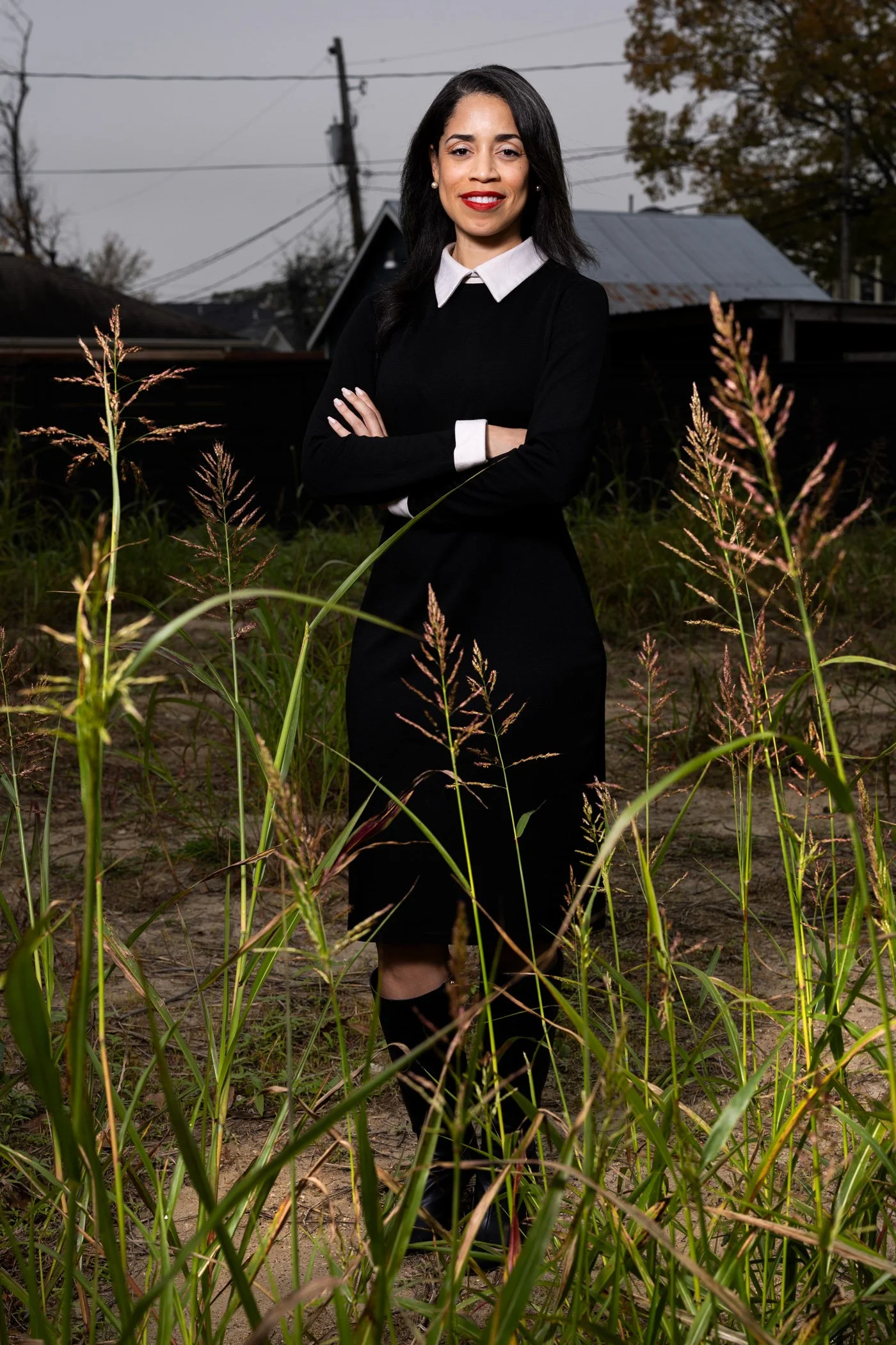  Amanda Edwards, candidate for Congressional District 18, poses for a portrait, Friday, Jan. 23, 2026, in Houston.  