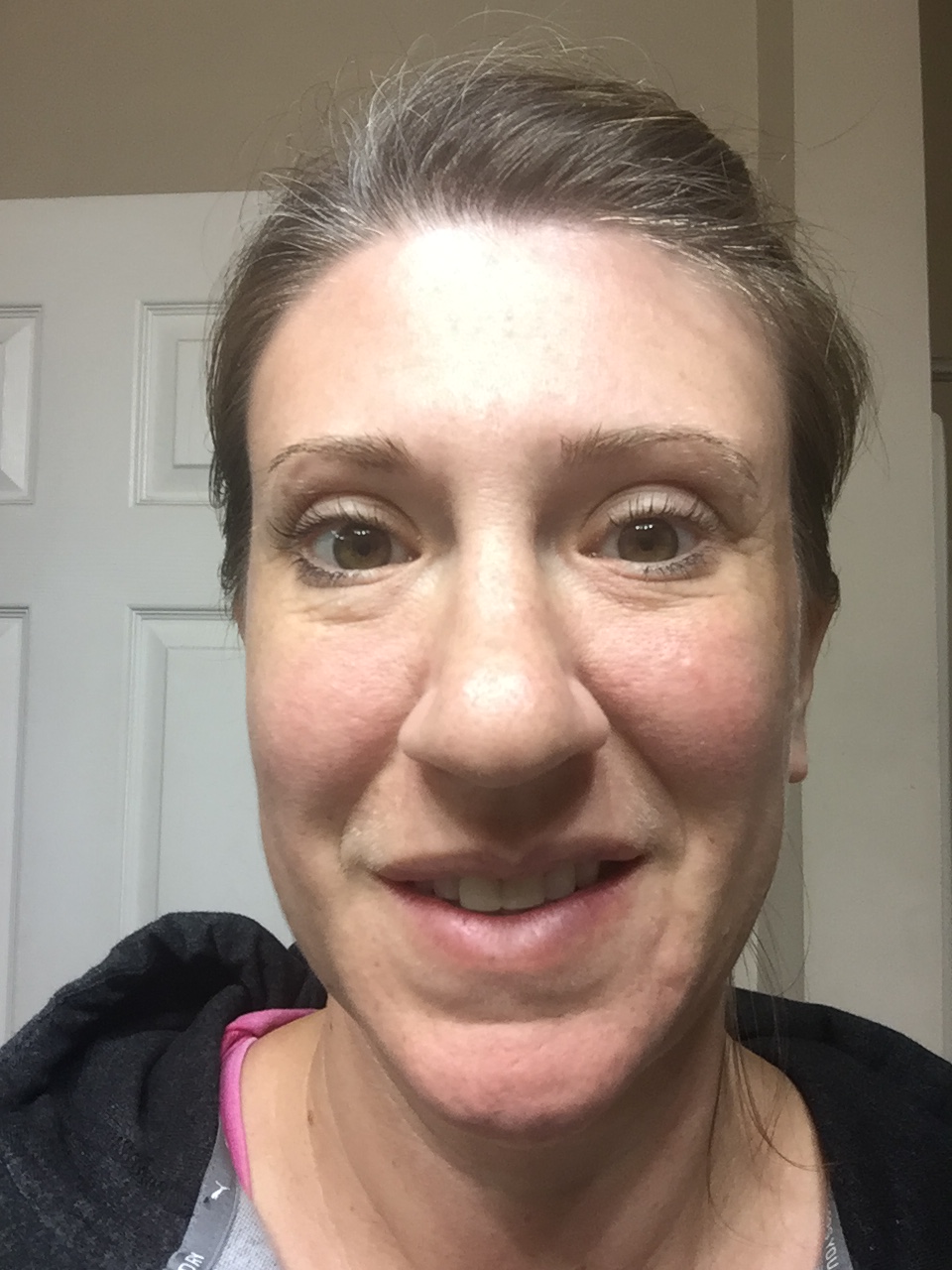 This is me less than 30 days into my journey with Kristy. I am make-up free with the exception of a small amount of mascara. I am happy - no hives, my skin hydrated and smoother .