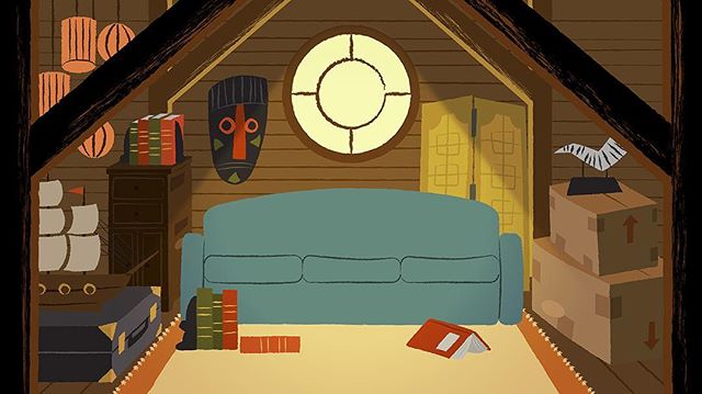 Here's our first sneak peek at Lolo's attic. Who know's what treasures Markus and Chechi will find! #TheLostLandOfYehey
.
.
. 
#animatedseries  #illustration #graphicdesign #art  #graphic #graphics #animation #storyboard #production #behindthescenes 