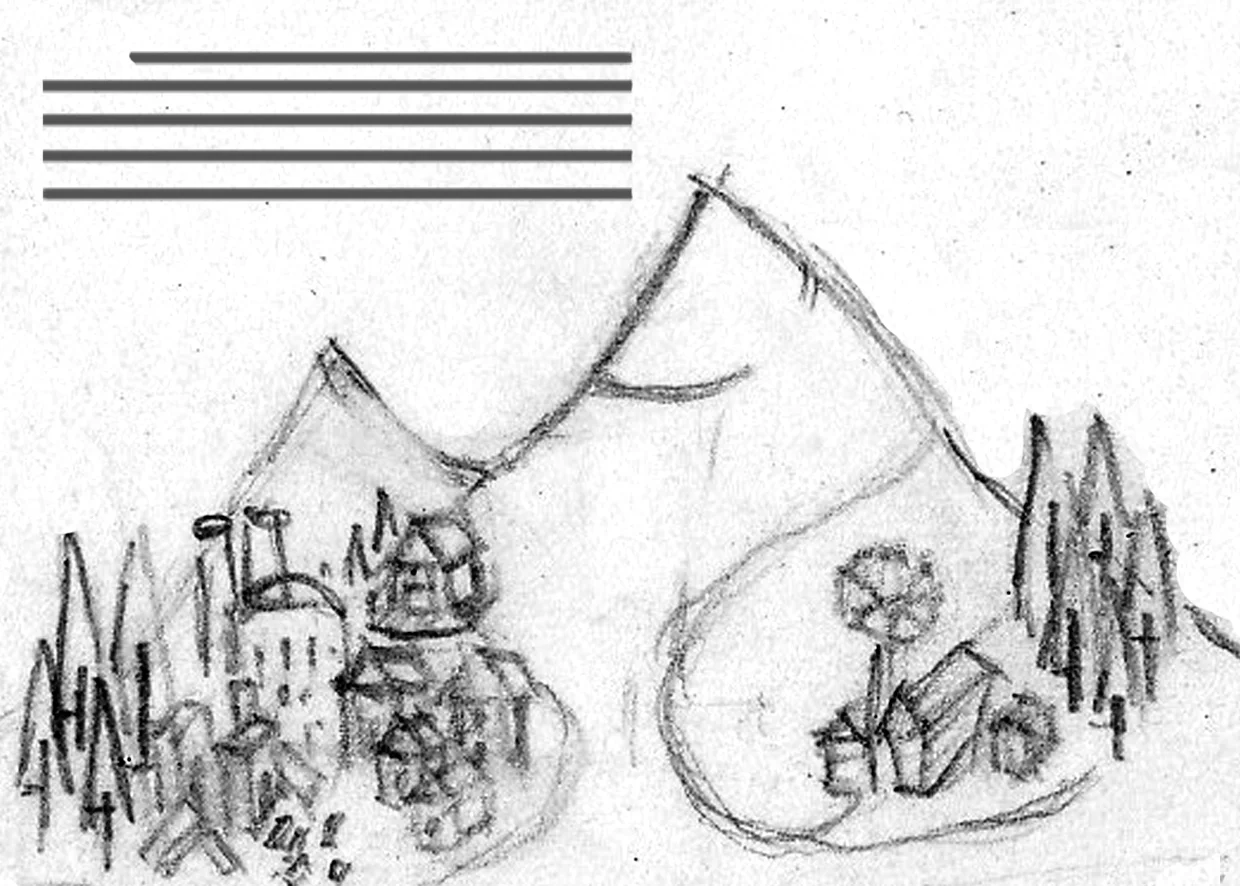 Original storybook sketch