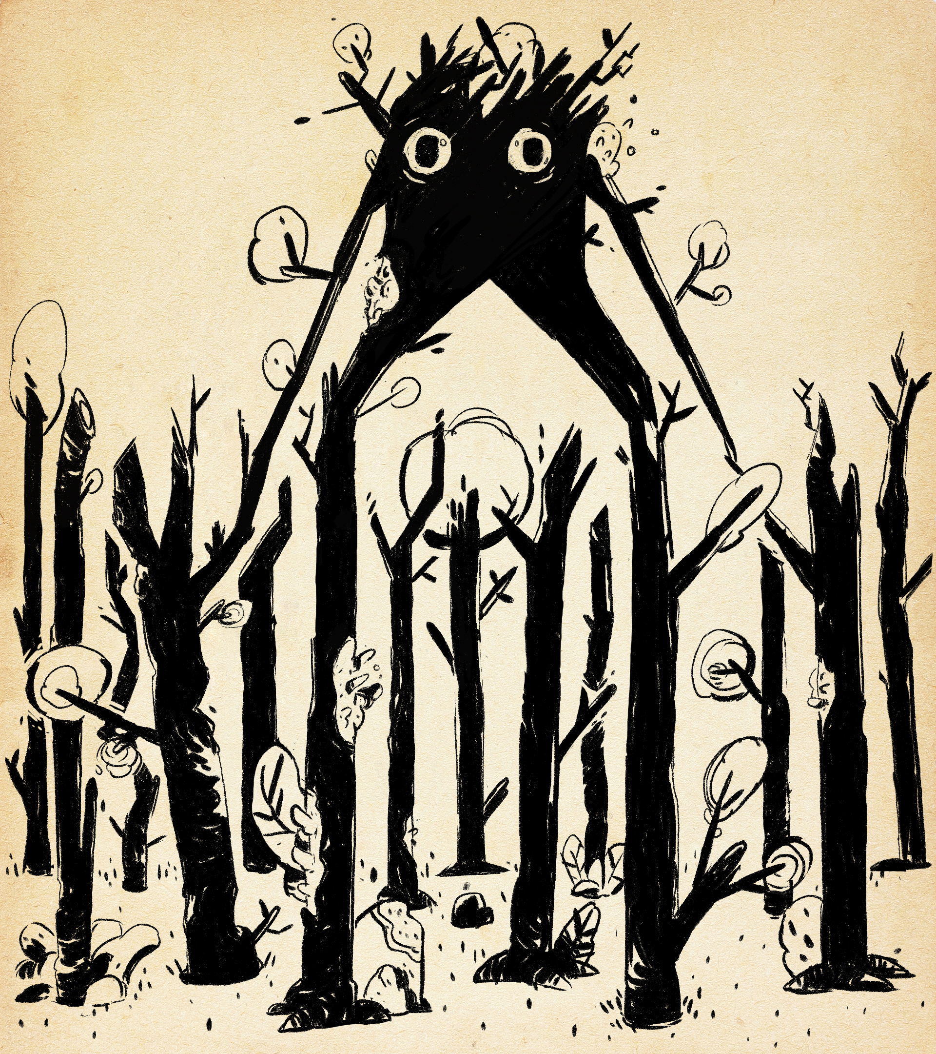 Mysterious Forests with Skulking Monsters