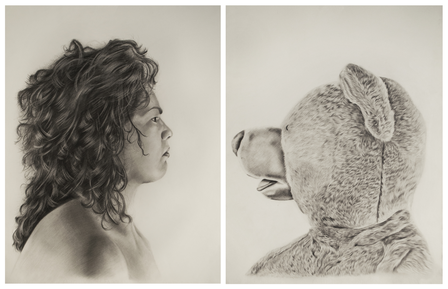 Ileana Tejada. Princess Ileana vs. Lester the Molester , diptych, 30 x 22 inches each, Graphite on paper. Image Courtesy of the artist