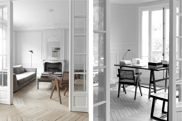 Paris apt. living and office, NS Architects. || The Design Edit
