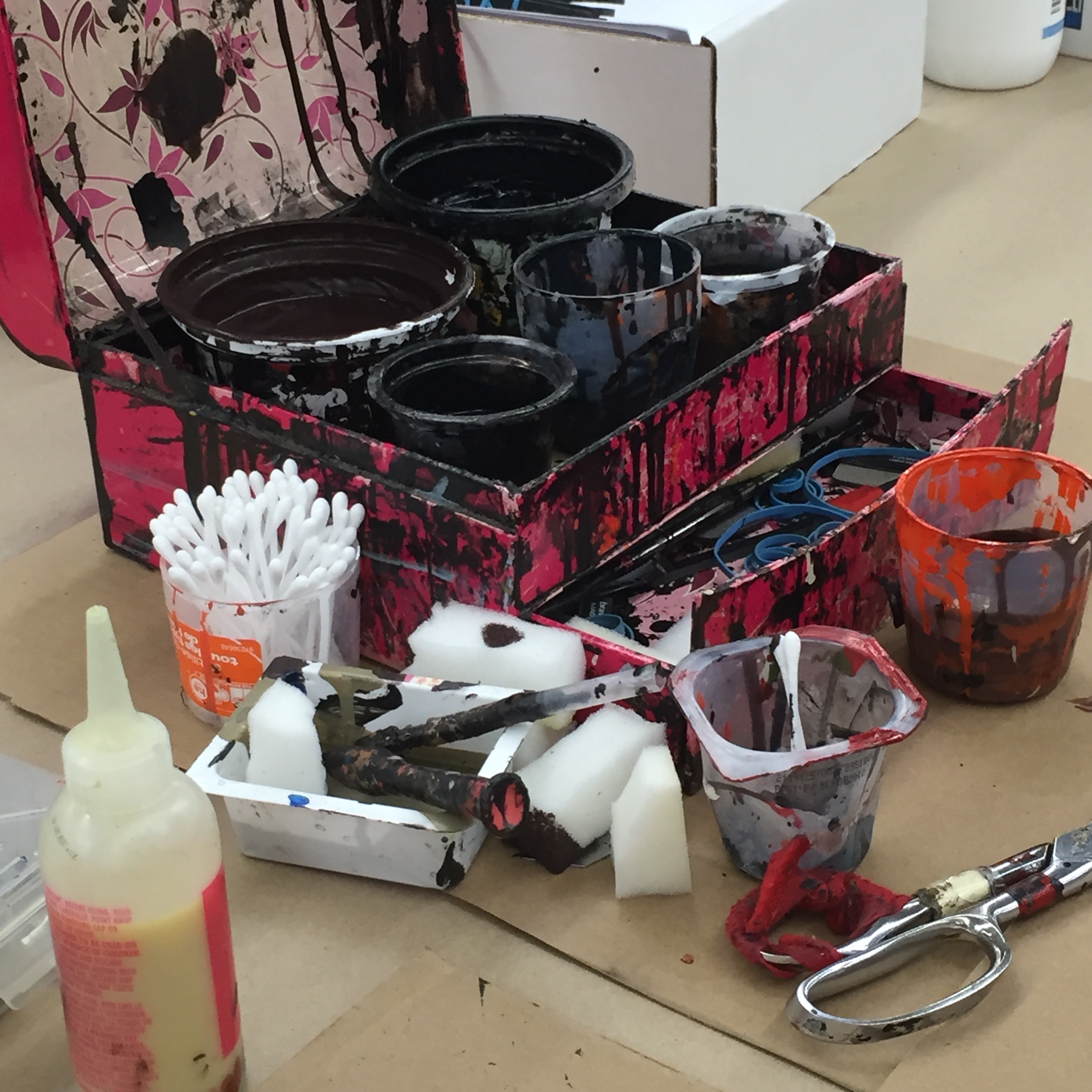 8a. Touch up station materials.