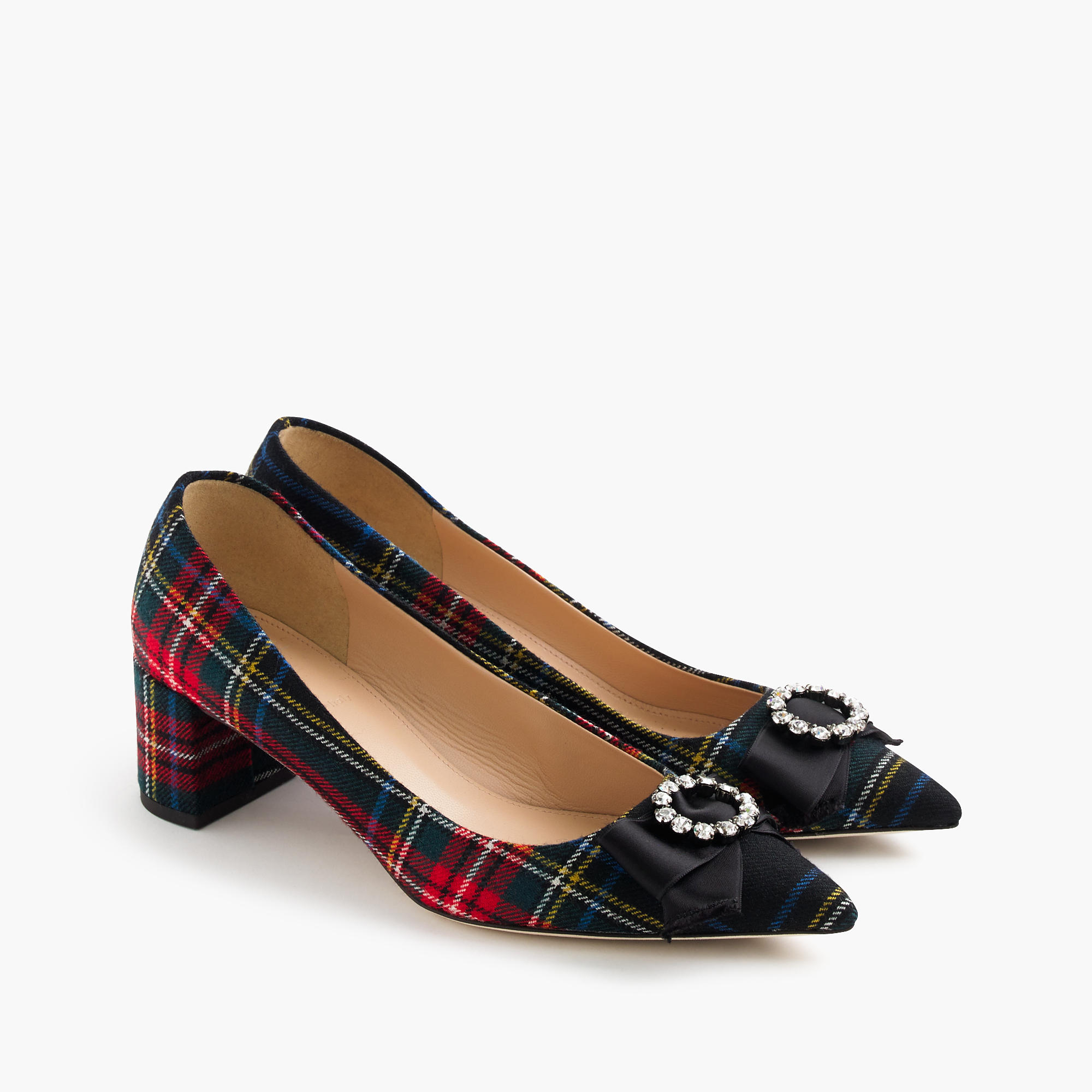 j crew plaid heels