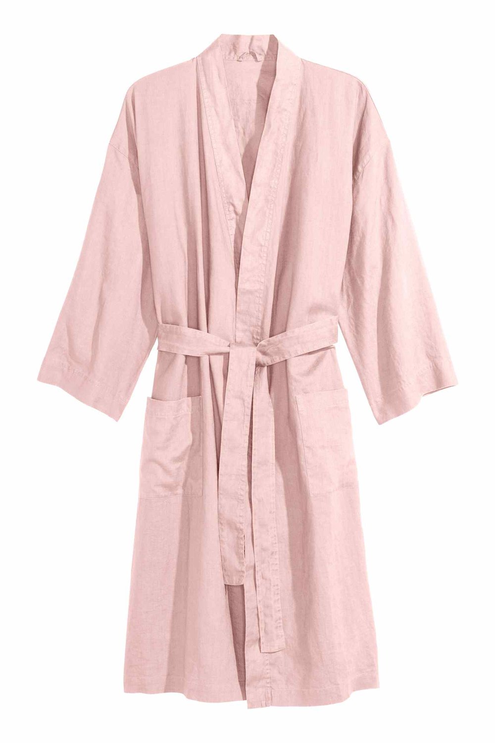 Washed linen dressing gown, $60