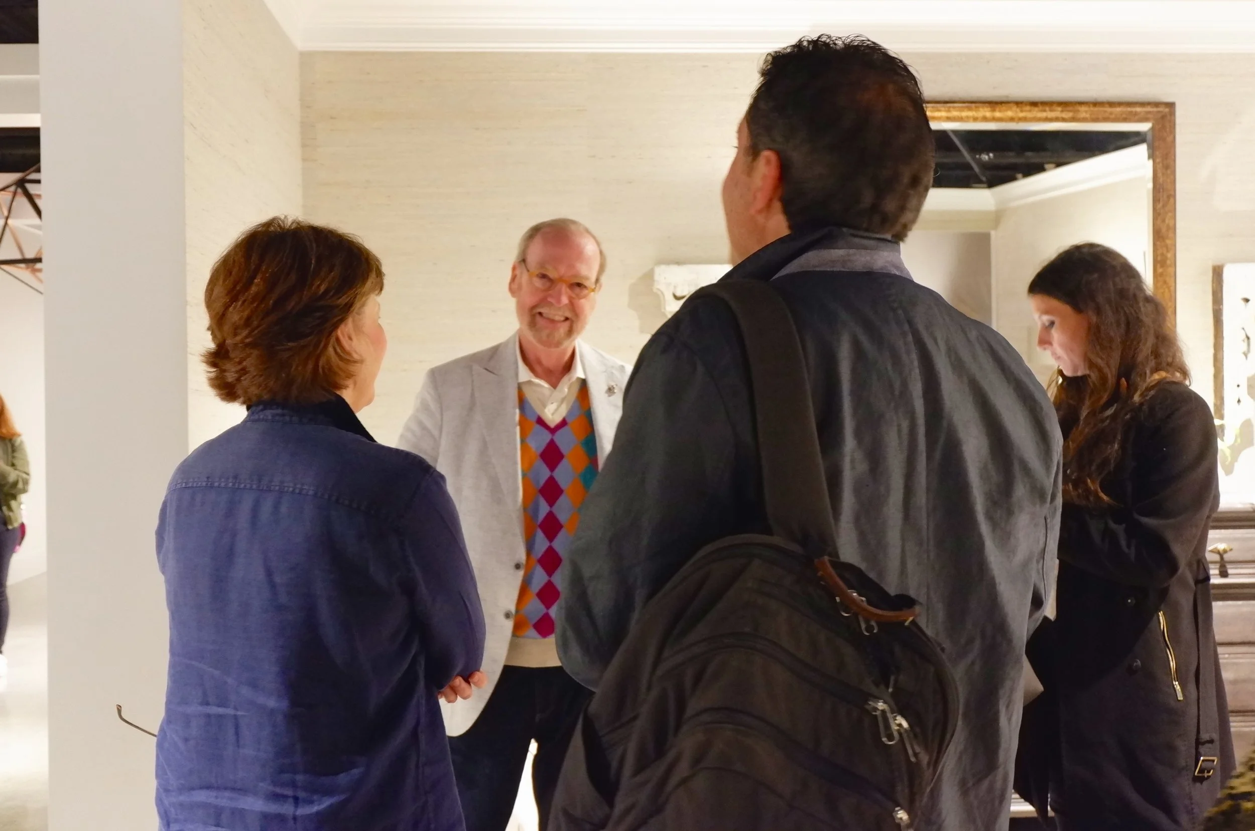Above (from left): Nora Murphy of Nora Murphy Country House , Alexander Julian, Adam Japko of Esteem Media , Courtney Allison of French Country Cottage . 