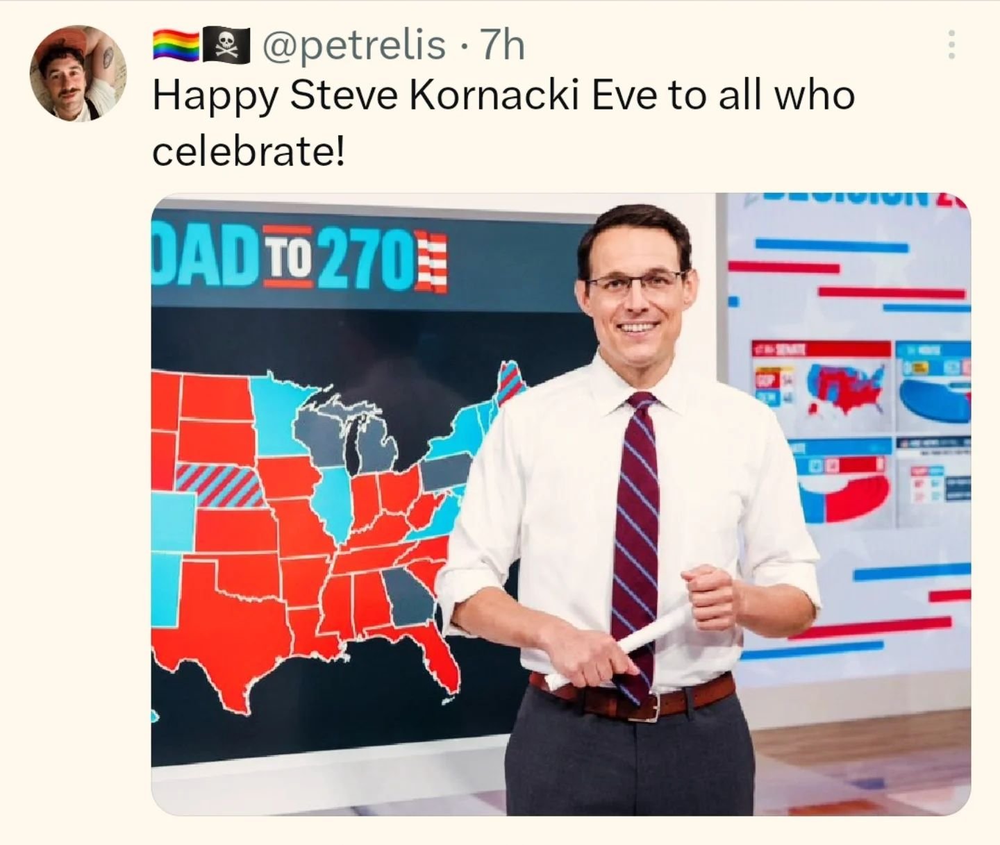 On a lighter note...Happy #SteveKornacki Eve! 🤣🙌 Steve does Tim Russert proud. ❤️