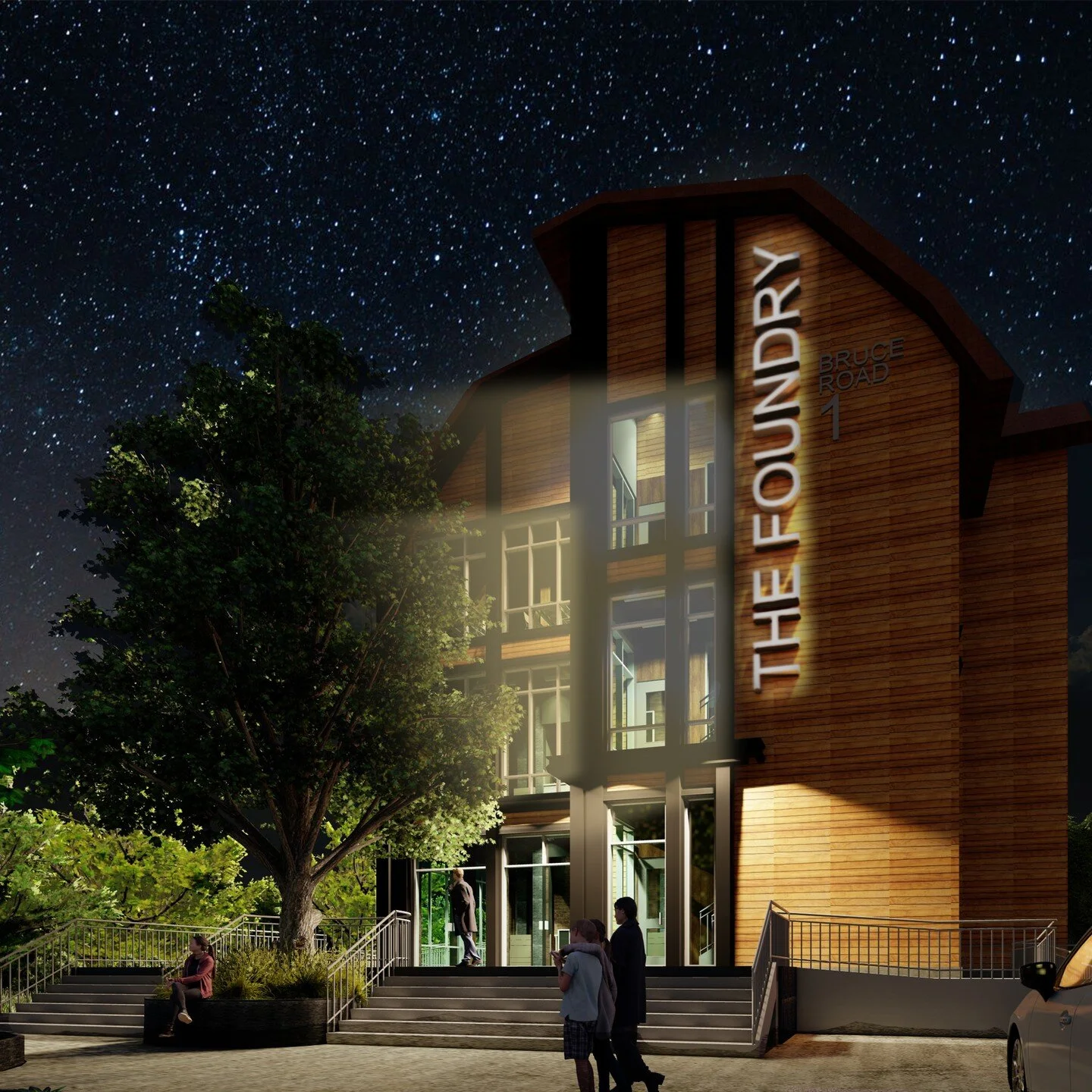 The idea behind the renovation of the historic Paisley Mill was to reflect the community around it. The Foundry was designed with open space that gives the opportunity to the community to showcase an experience of what Paisley has to offer. Walking t