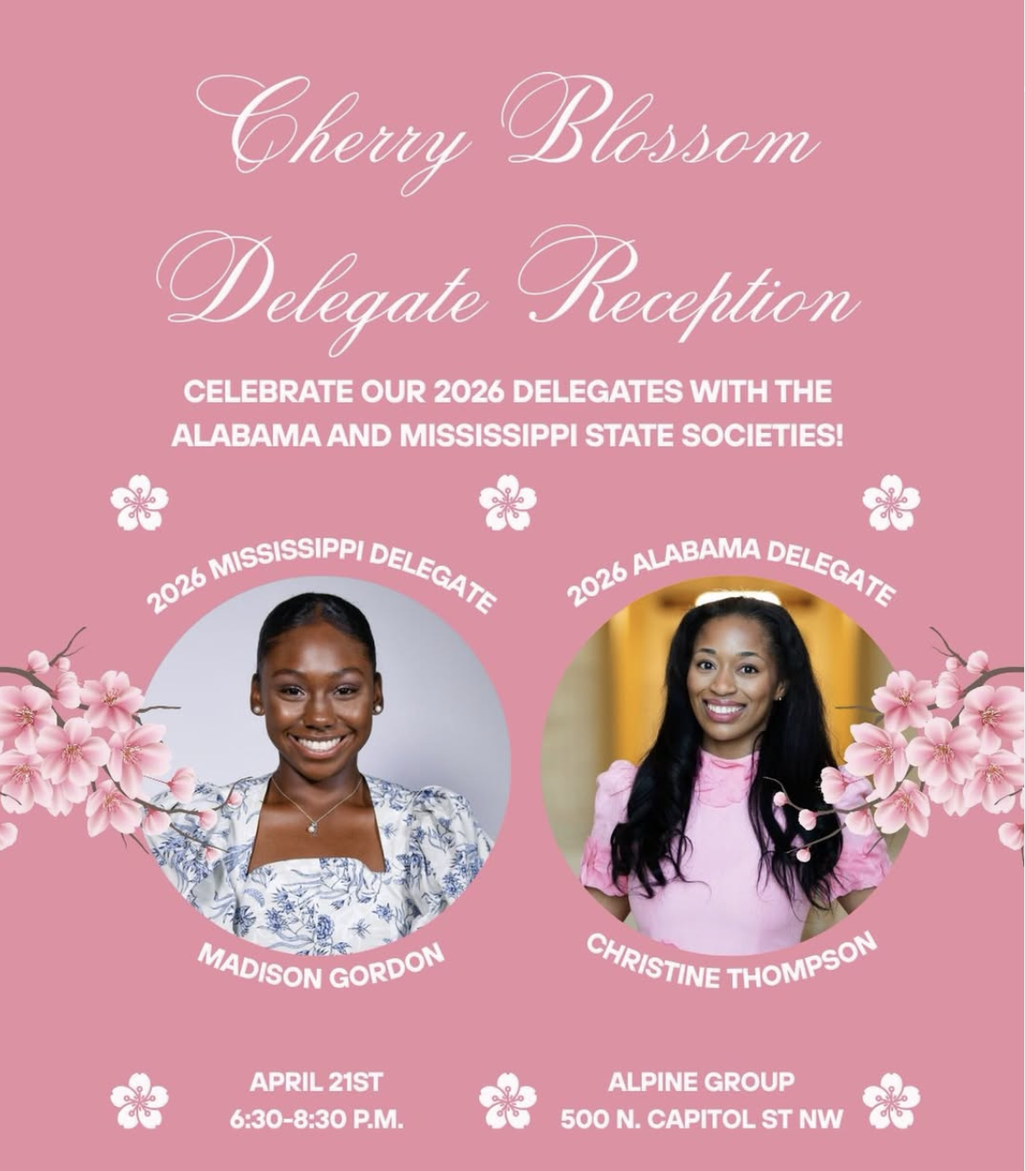 2026 Cherry Blossom Delegate Reception