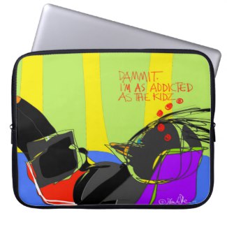 DAMMIT. ADDICTED. LAPTOP CASE