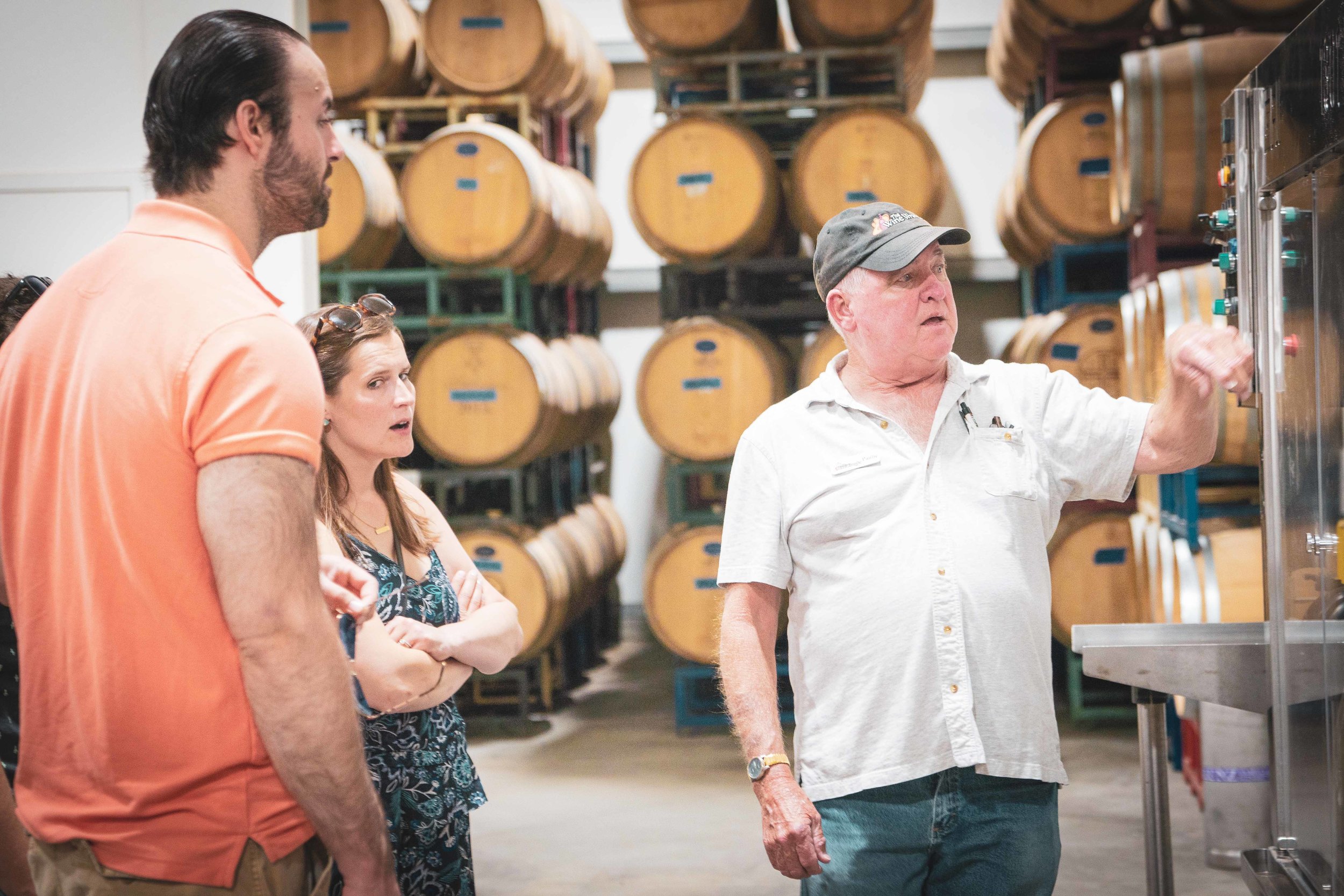  Our Tour Guide, Paulie, explaining the bottling process. 